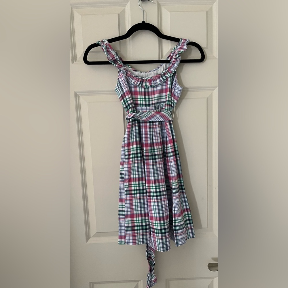 - NWT Girls Ralph Lauren Ralph Pink Green Madras
Plaid Cotton Dress 10 Preppy